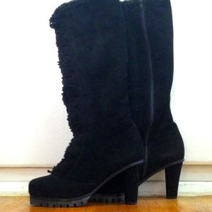 Shearling Marc Jacob's Black Suede  boot